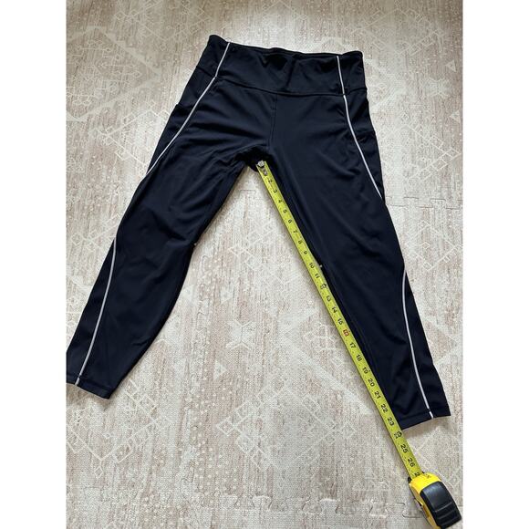 ATHLETA Black Reflective Tailwind 7/8 Tight Size‎ Large - Picture 8 of 14